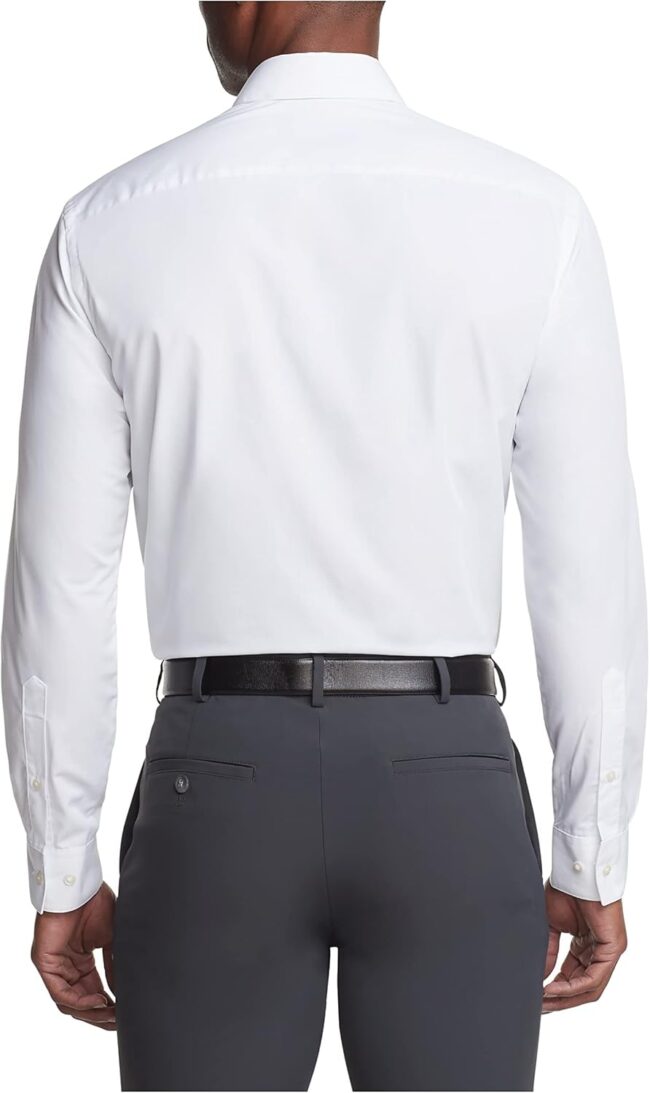 Men Dress Shirt Regular Fit Poplin Solid - Image 2