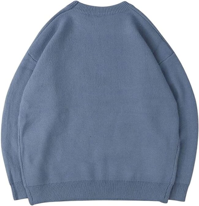 Men's Graphic Oversized Sweater Unisex Knit Aesthetic Sweaters Streetwear Casual Tunic Pullover Jumper - Image 2