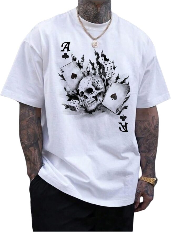 Men's Graphic Y2K Tee Shirt Vintage Short Sleeve Crew Neck Novelty T Shirts Top